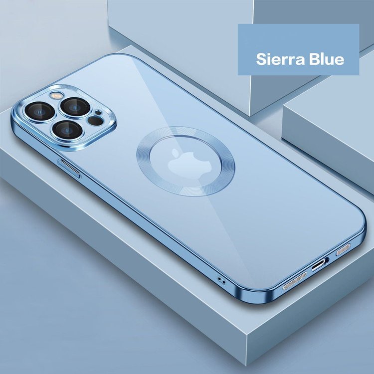 The Premium Electroplated Square Silicon Clear Camera Protection Back Case Cover For iPhone 13 Pro Max