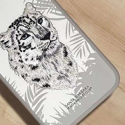 Santa Barbara Classic Savanna Series Leopard Genuine Leather Case For iPhone 15 Pro Max
