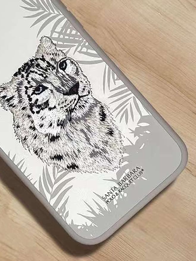 Santa Barbara Classic Savanna Series Leopard Genuine Leather Case For iPhone 15 Pro Max