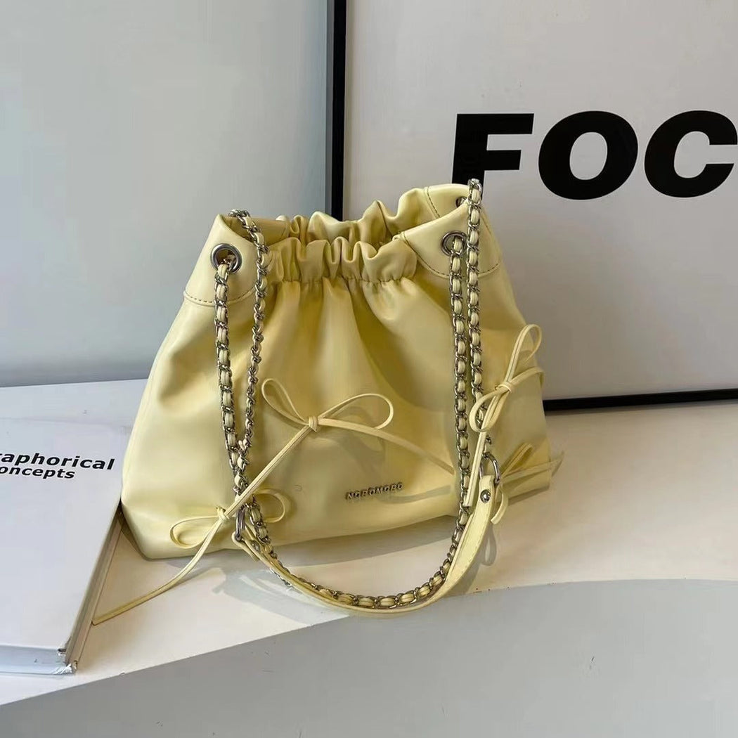 Luxury Chain Strap Korean version Bow Handbag For Female