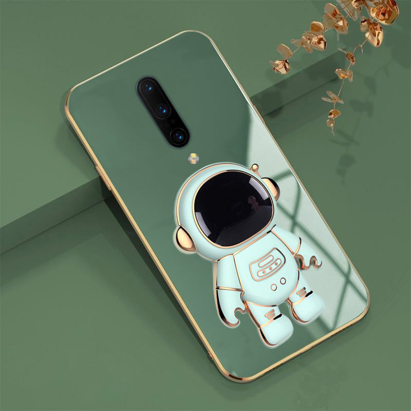 Astronaut Luxurious Gold Edge Back Case For Oneplus 7 Pro