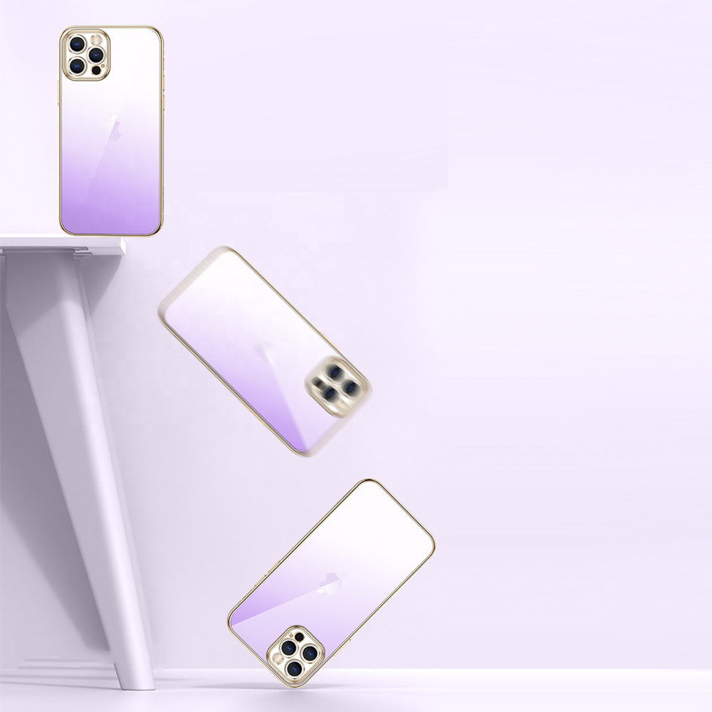Premium Gradient Slim Soft Back Electroplated Glossy Bumper Case Cover for iPhone 13 Pro Max