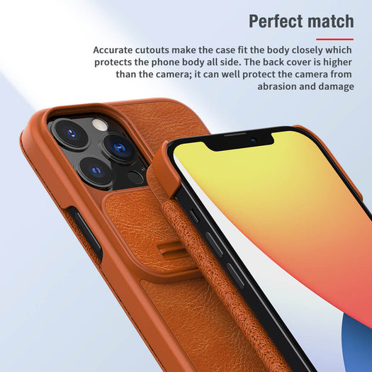 Nillkin Qin Leather Flip Case For iPhone 13 Pro Max - planetcartonline