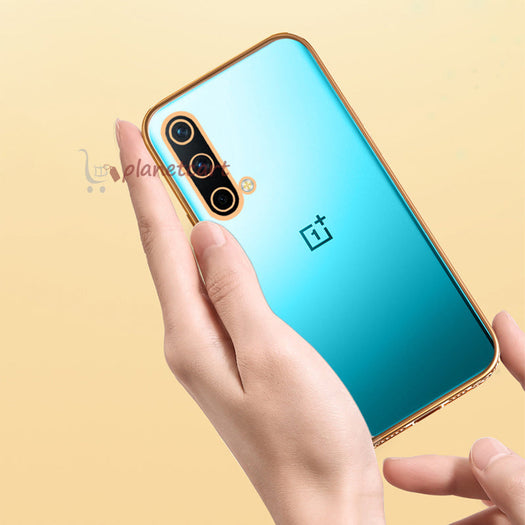 Premium Luxury 3D Flower Carved Plating Electroplated Side Frame Transparent Back Case Cover for OnePlus Nord CE