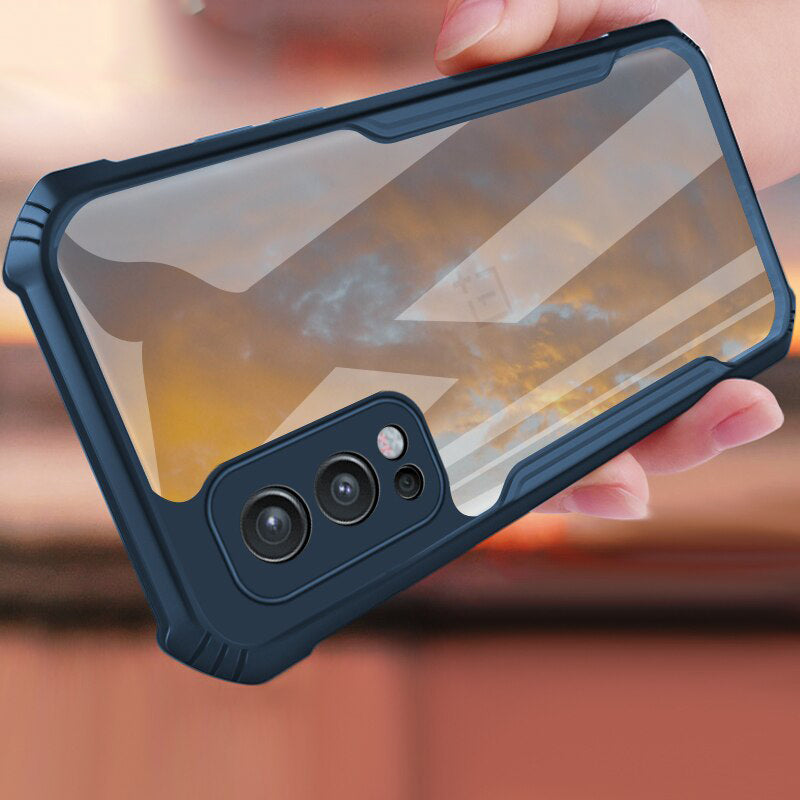 Anti-knock Heavy Duty Transparent Shockproof Bumper TPU + PC Back Case Cover for For OnePlus 9 - Premium Cases