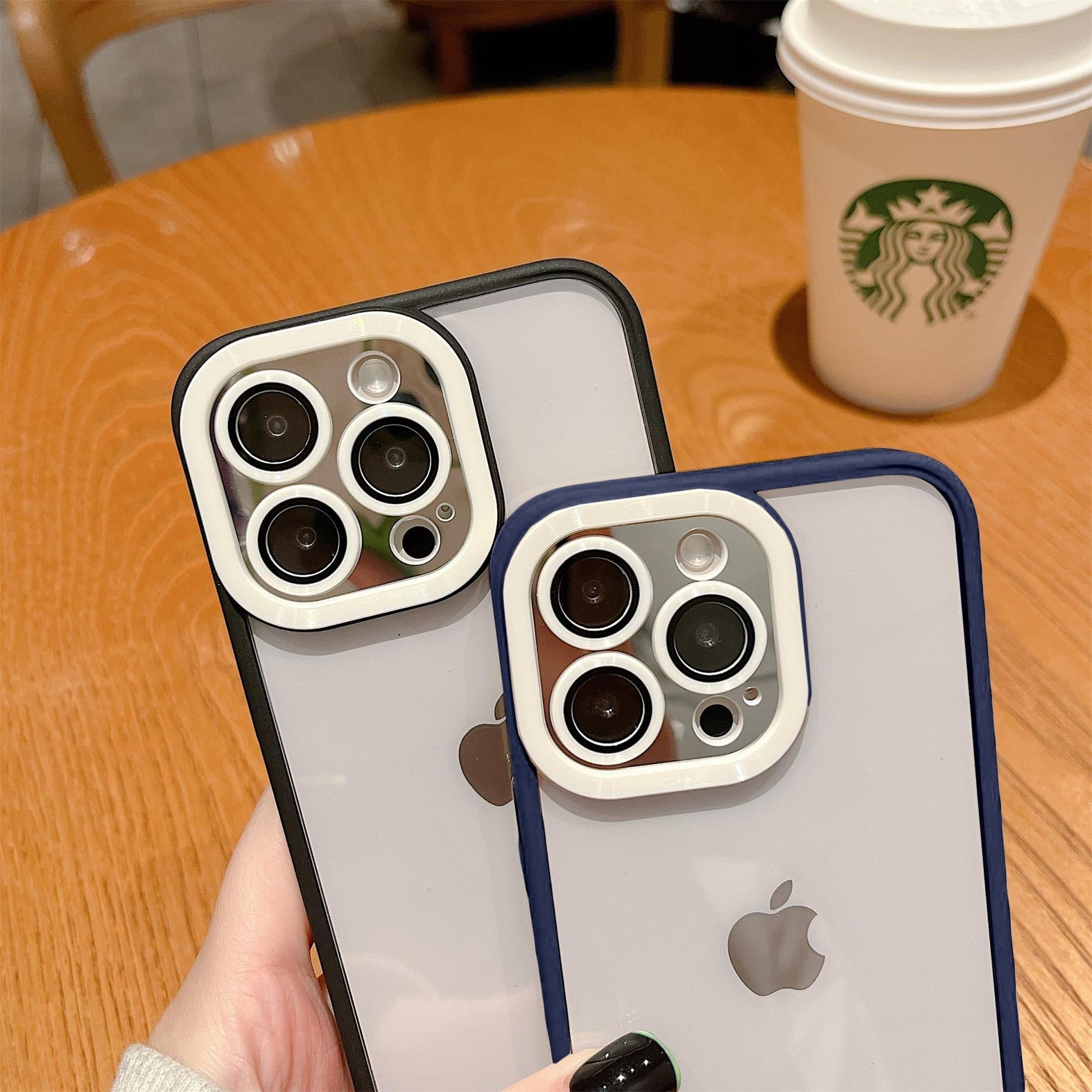 Premium Transparent Silicone Shockproof Camera Lens Protection Armor Bumper Back Case  for iPhone 15 Pro