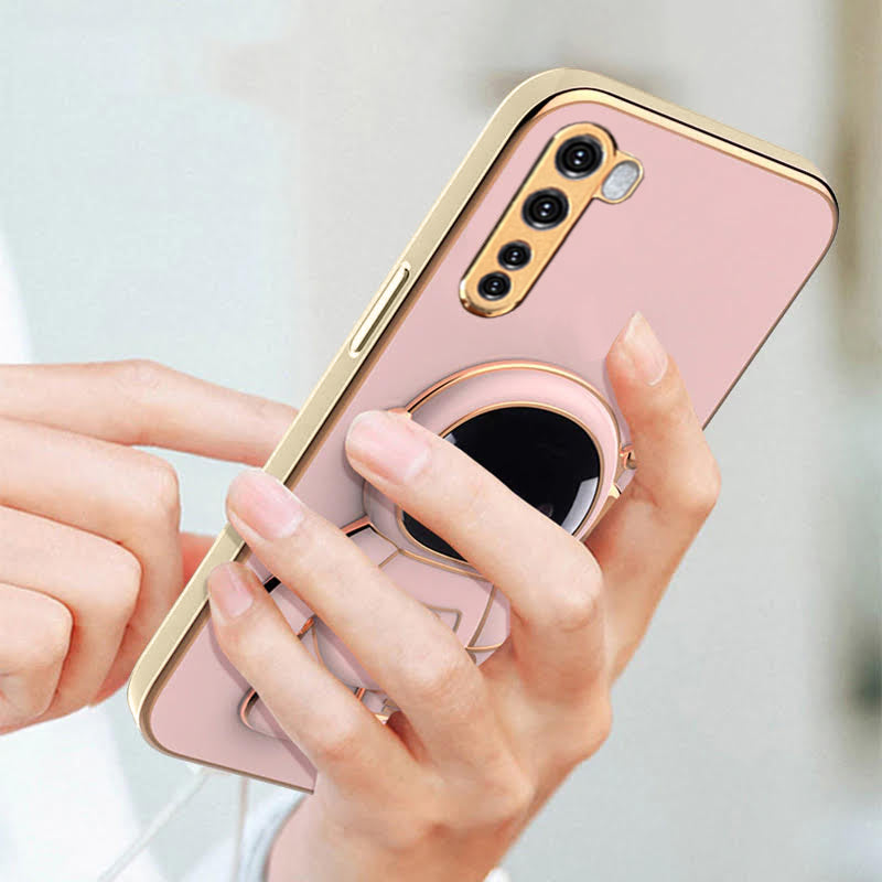 Astronaut Luxurious Gold Edge Back Case For OnePlus Nord