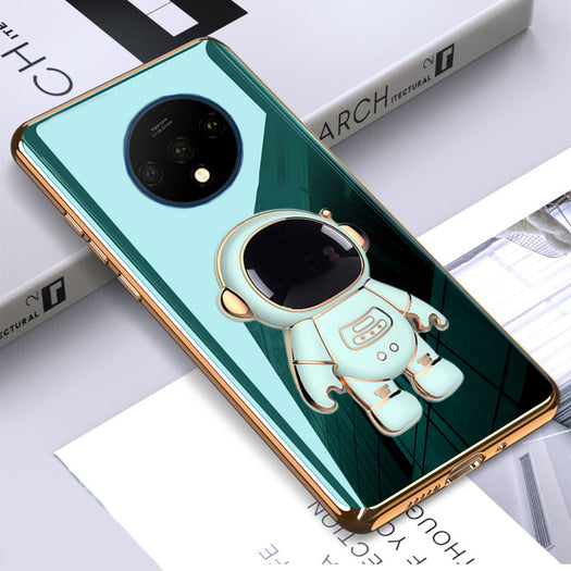Astronaut Luxurious Gold Edge Back Case For Oneplus 7T