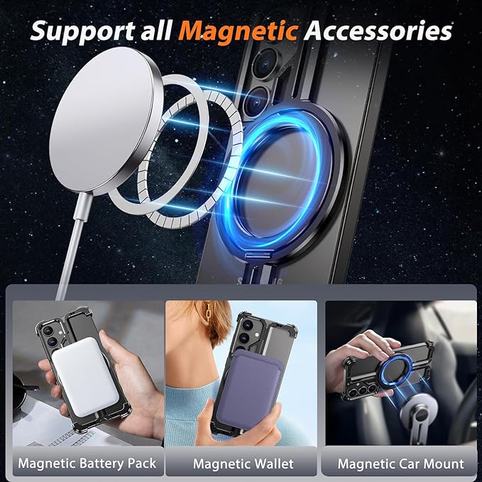 Matel Magsafe Ring Stand Case S24 Ultra