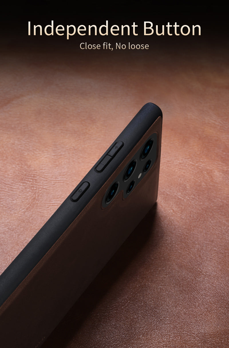 Luxury Leather Back Case For Samsung S23 Ultra