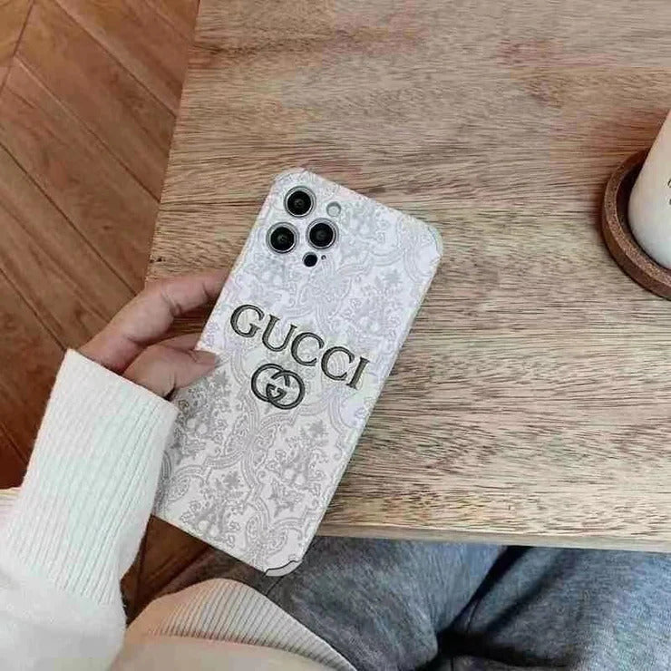 Premium Luxury Embroidery Back Case Cover For iPhone 13 Pro Max