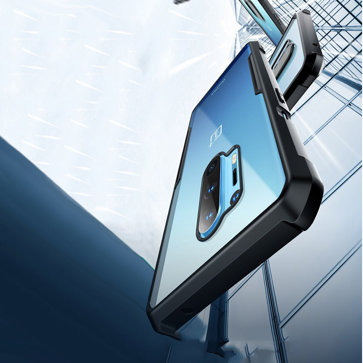 Anti-knock Heavy Duty Transparent Shockproof Bumper TPU + PC Back Case Cover for For OnePlus 8 Pro - Premium Cases