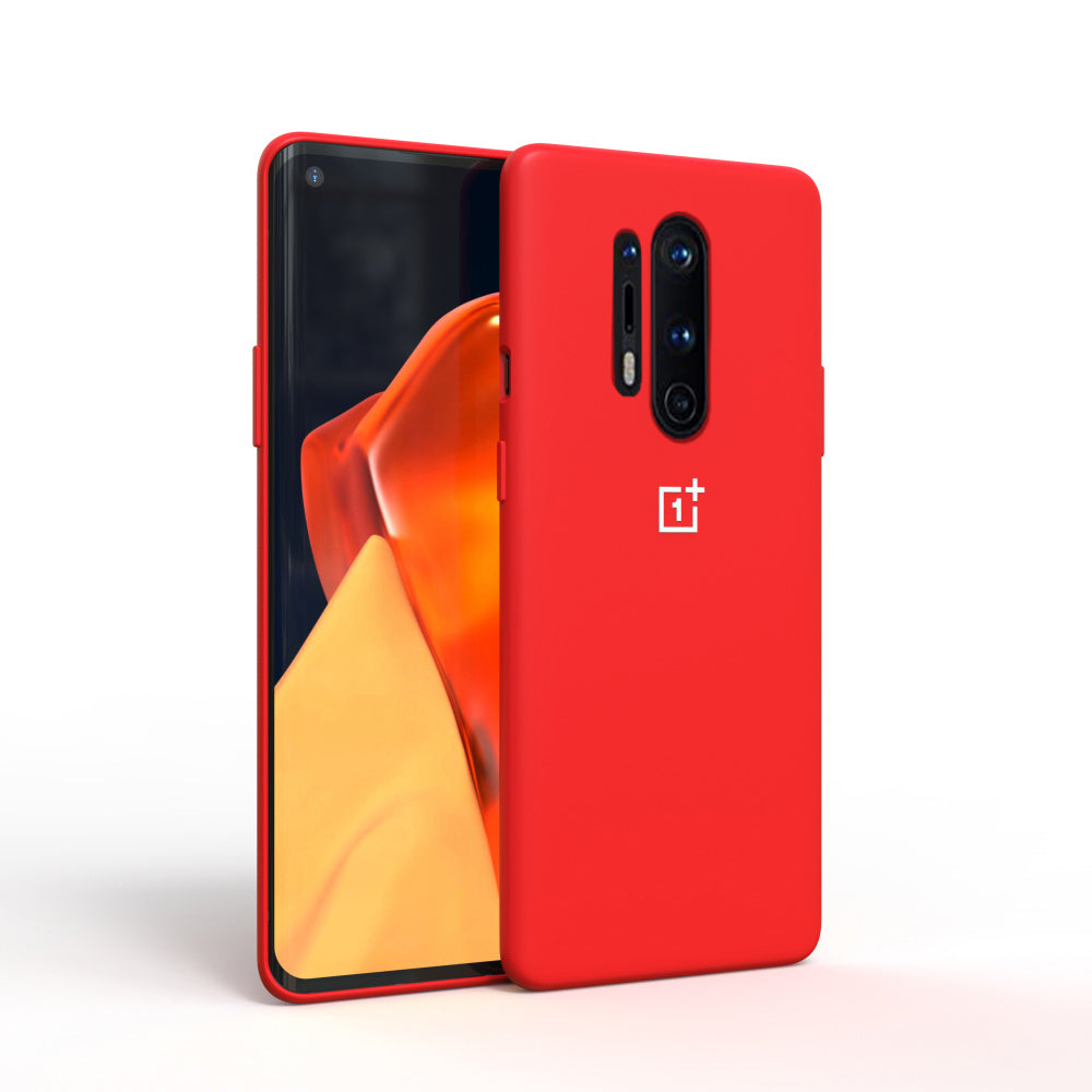Premium Liquid Silicone Back Case Cover For OnePlus 8 Pro