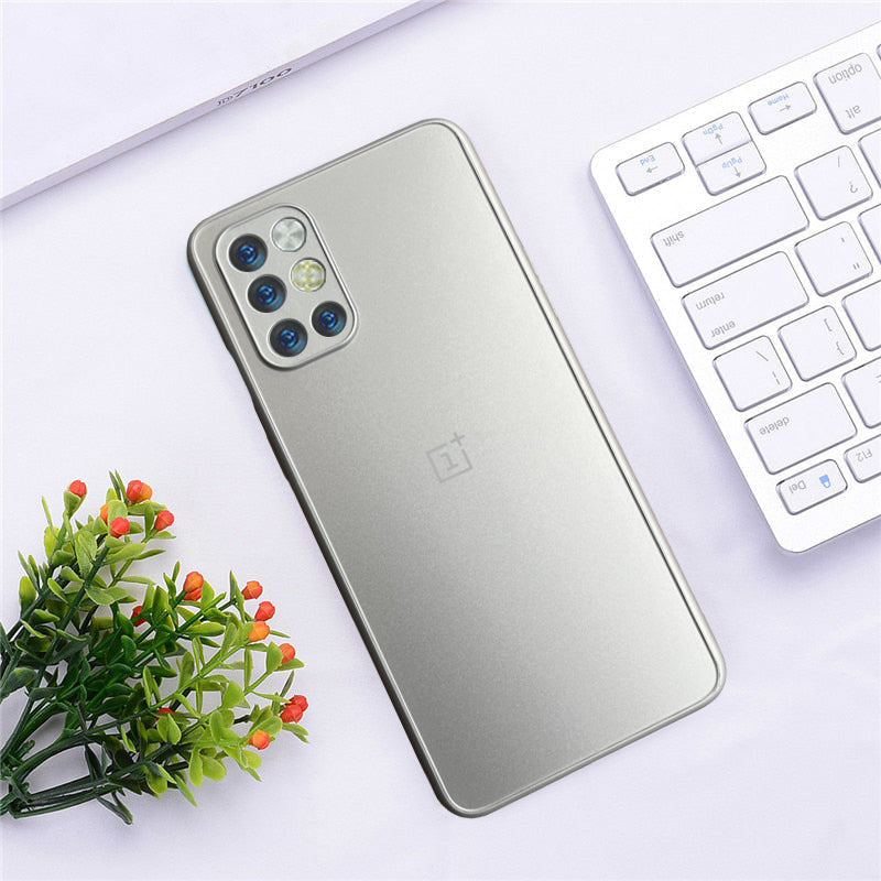 Premium Glossy Gold Edge Glass Back Case For Oneplus 9R - Premium Cases