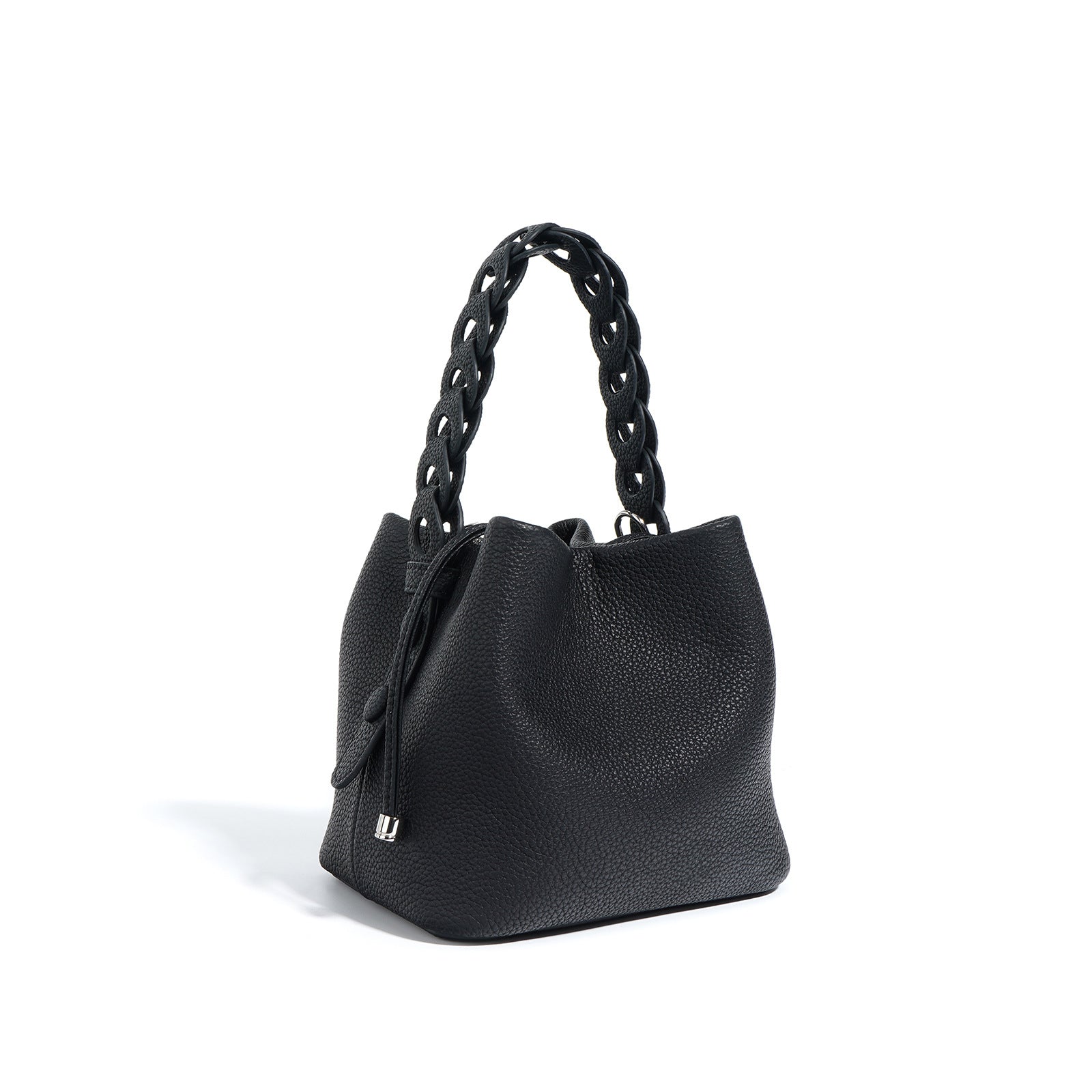 Luxury Leather Versatile Fashion Bucket Handbag For Female