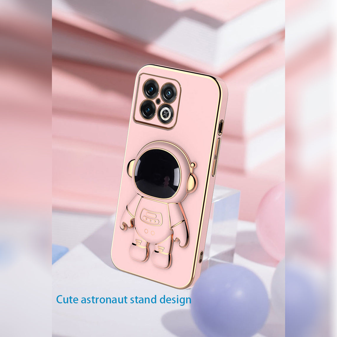 Astronaut Luxurious Gold Edge Back Case For OnePlus Series