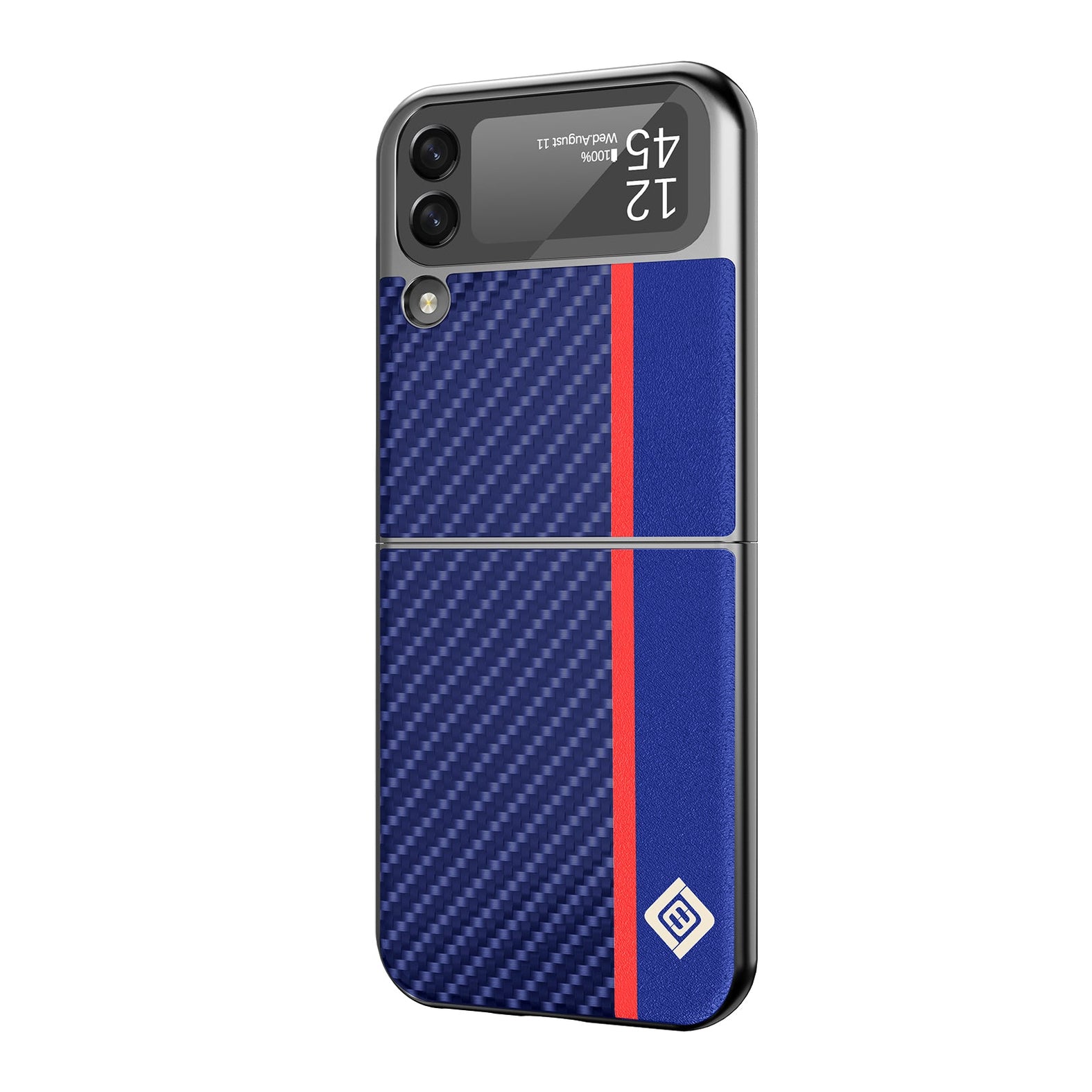 Premium Luxury Carbon Fiber Pattern Back Case for Samsung Galaxy Z Flip 3