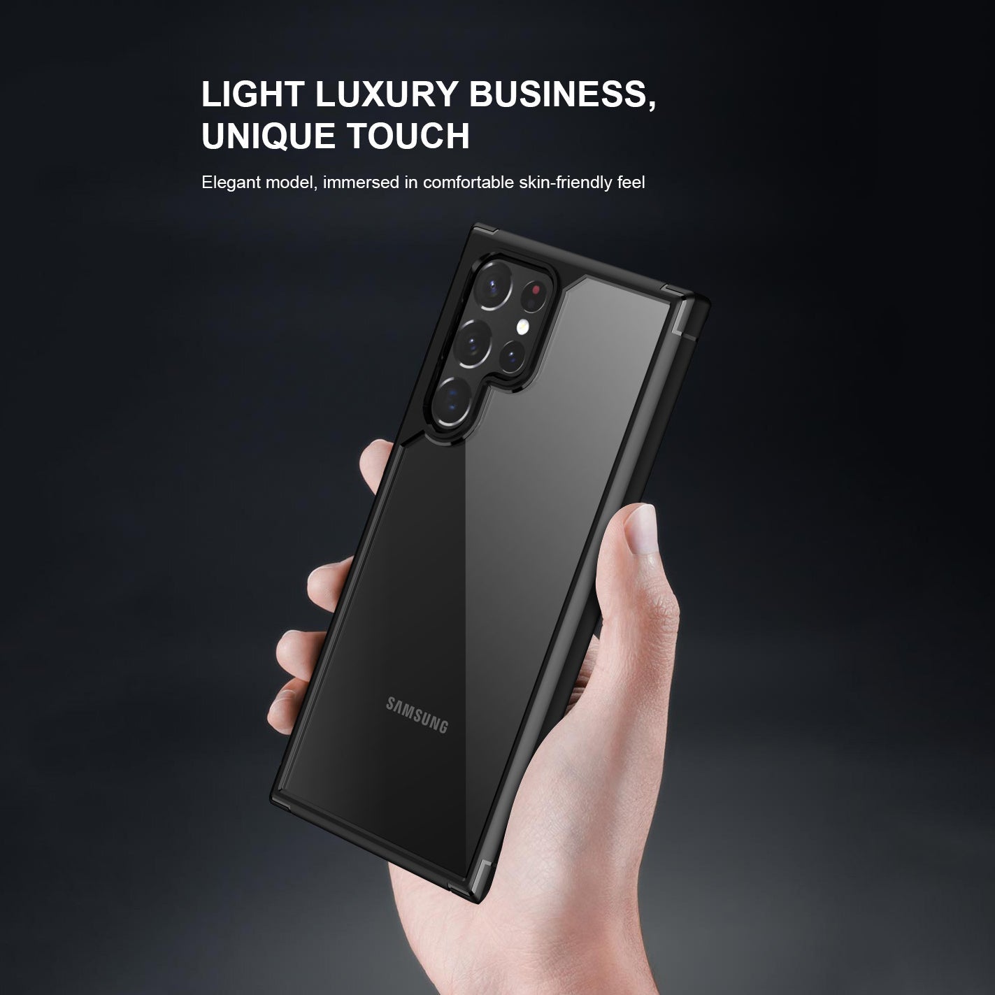 Shockproof Transparent Hard Back Soft Silicone Frame Case For Samsung Galaxy S22 Ultra - Premium Cases