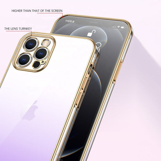 Premium Gradient Slim Soft Back Electroplated Glossy Bumper Case Cover for iPhone 13