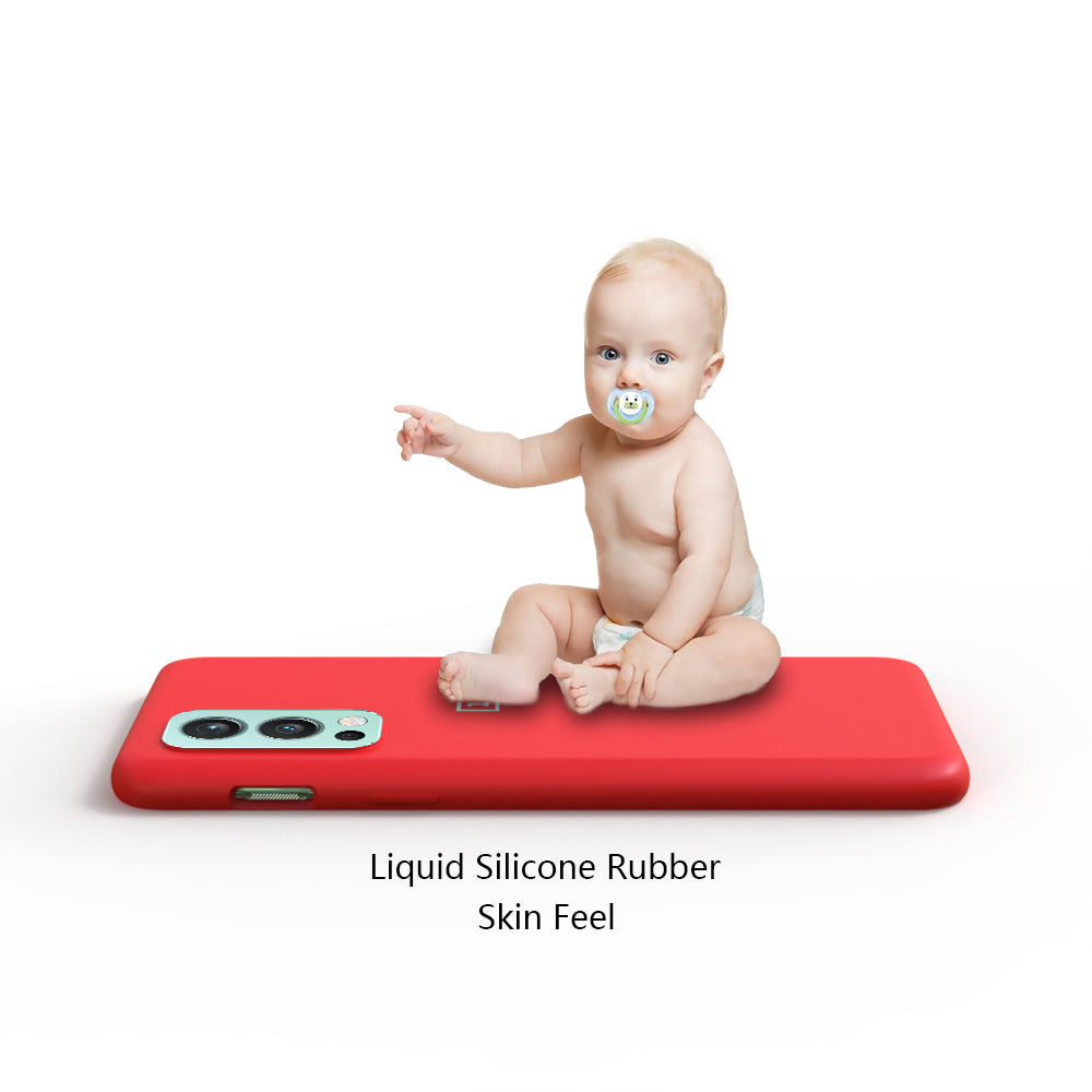Premium Liquid Silicone Back Case Cover For OnePlus Nord 2