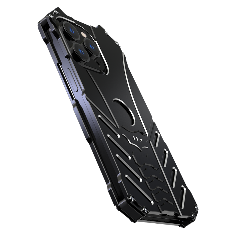 Batman Premium Luxury Metal Phone Case with Bat Stand for iPhone 13 Pro