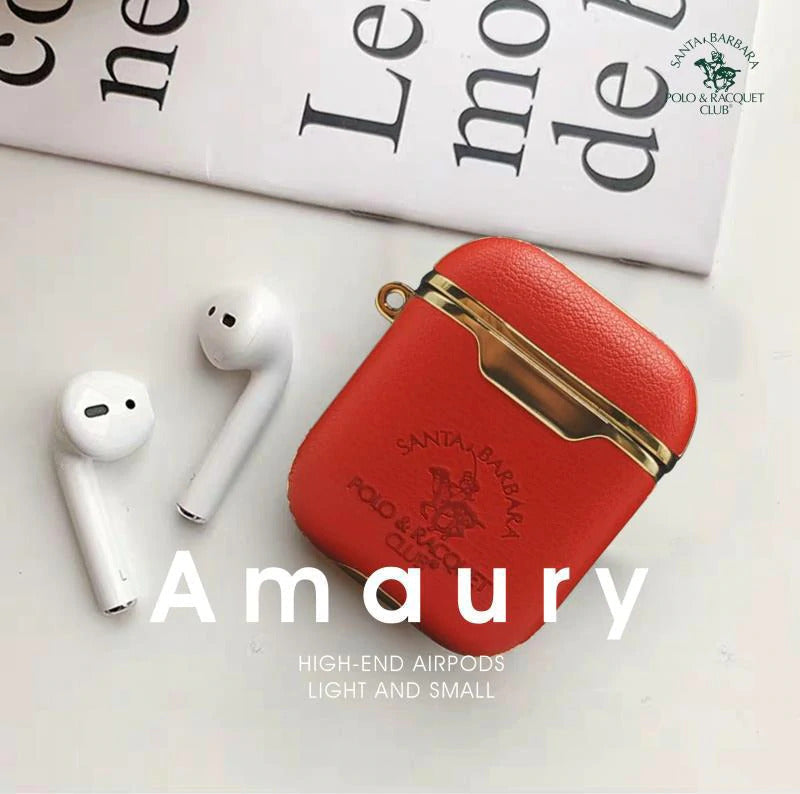 Santa Barbara Amaury Series Genuine Leather Case for Airpods - Premium Cases