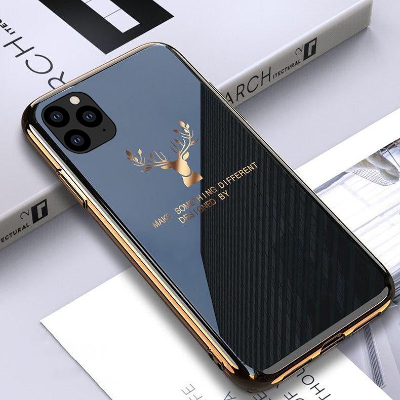 Gradient Deer Glass Back Case For iPhone 11 Pro Max - planetcartonline