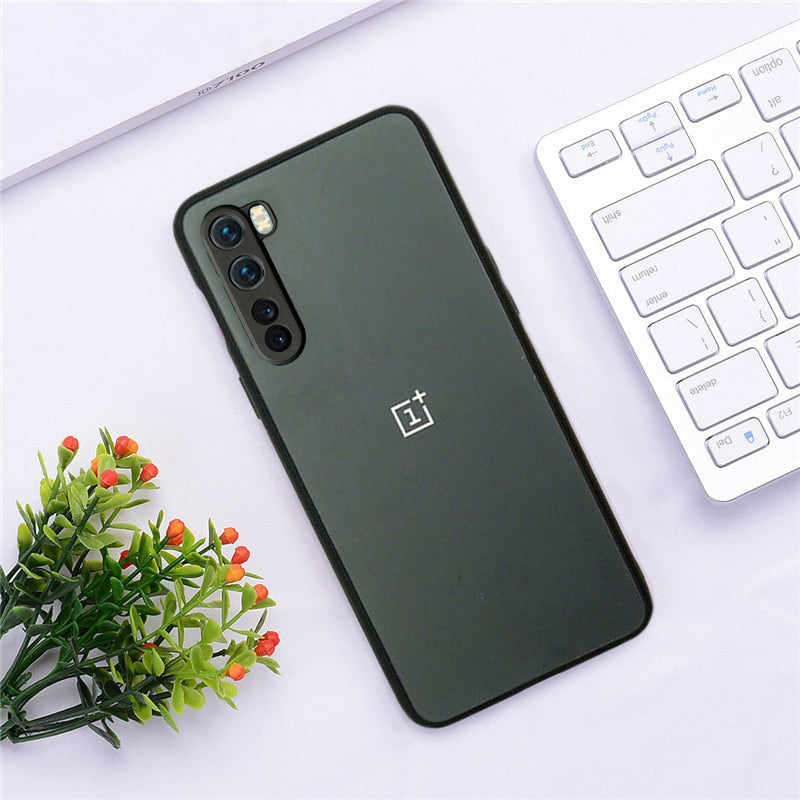 Special Edition Matte Finish Silicone Glass Back Case For Oneplus Nord - Premium Cases