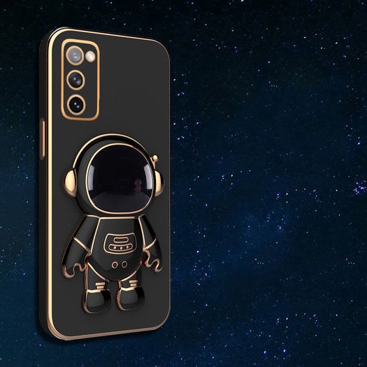 Astronaut Luxurious Gold Edge Back Case For Samsung Galaxy S20 FE