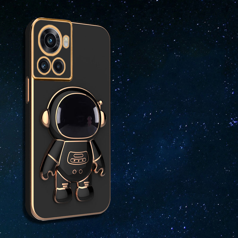 Astronaut Luxurious Gold Edge Back Case For OnePlus 10R