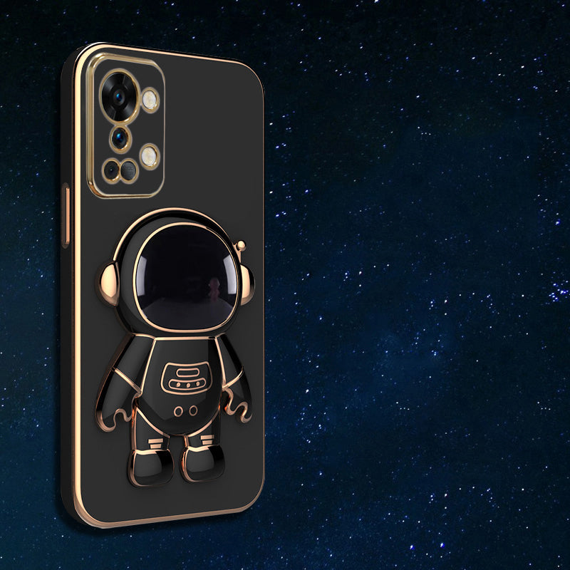 Astronaut Luxurious Gold Edge Back Case For OnePlus Series