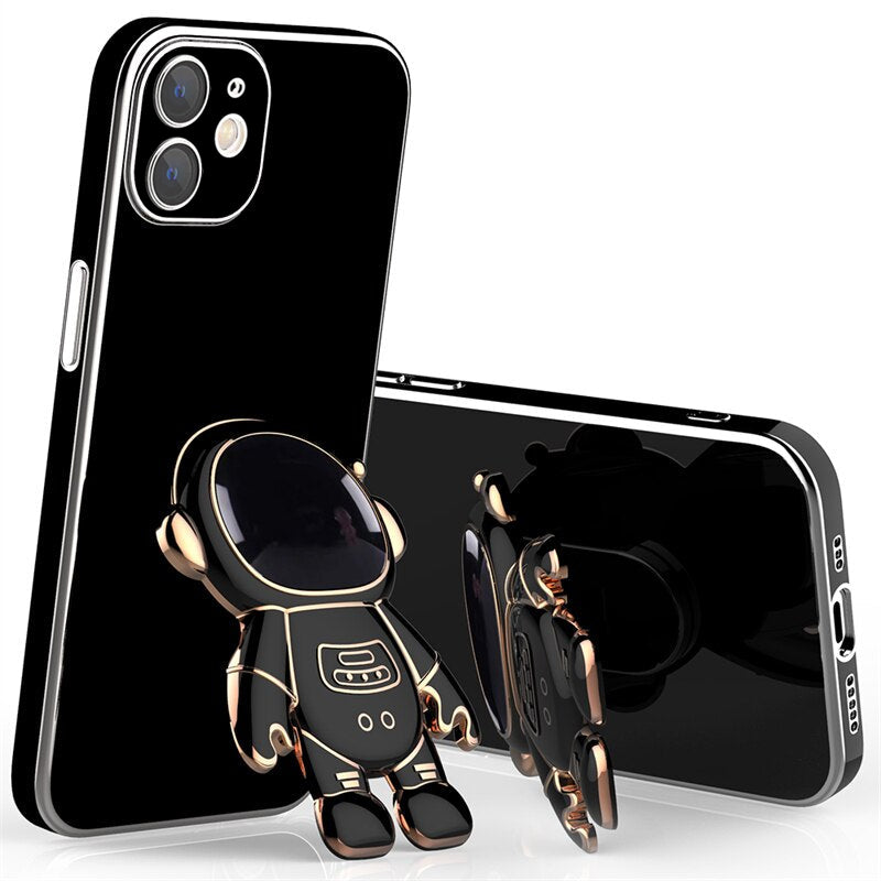 Astronaut Luxurious Gold Edge Back Case For iPhone 11