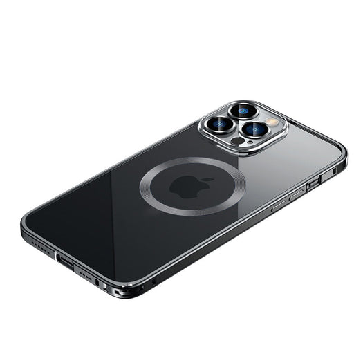 Premium Clear MagSafe Armor Metal Lens Bumper Back Case for iPhone 12 Pro Max