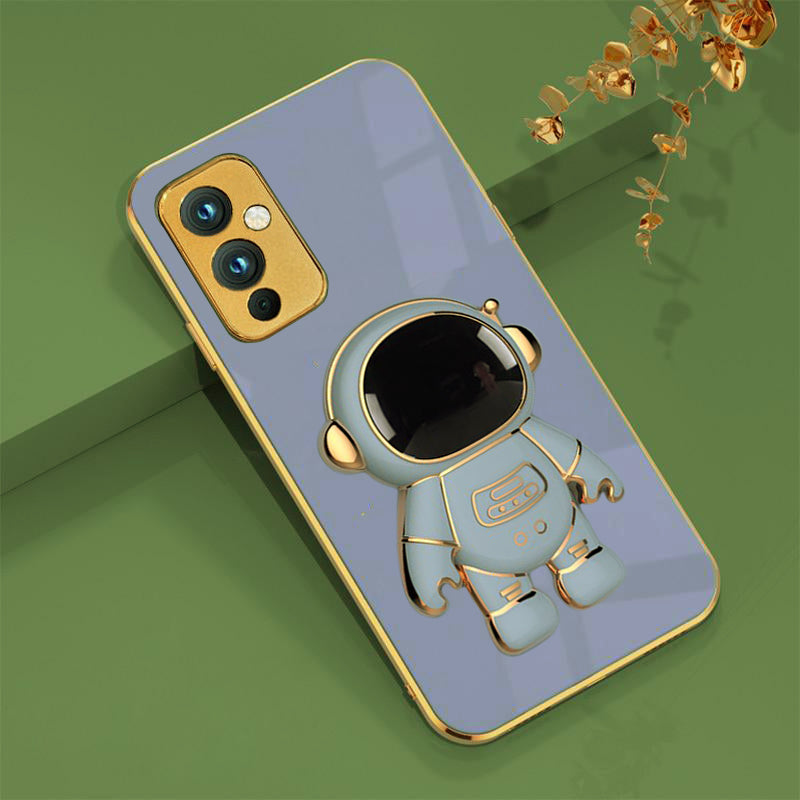 Astronaut Luxurious Gold Edge Back Case For Oneplus 9