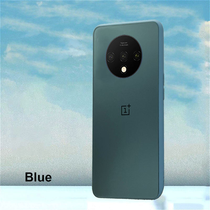 Special Edition Matte Finish Silicone Glass Back Case For Oneplus 7T - Premium Cases