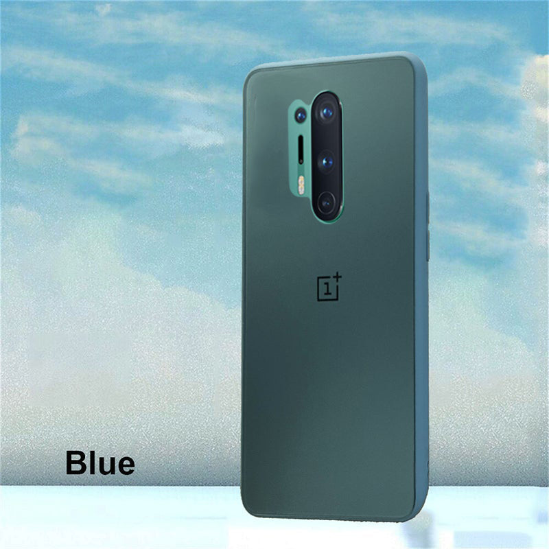 Special Edition Matte Finish Silicone Glass Back Case For Oneplus 8 Pro - Premium Cases