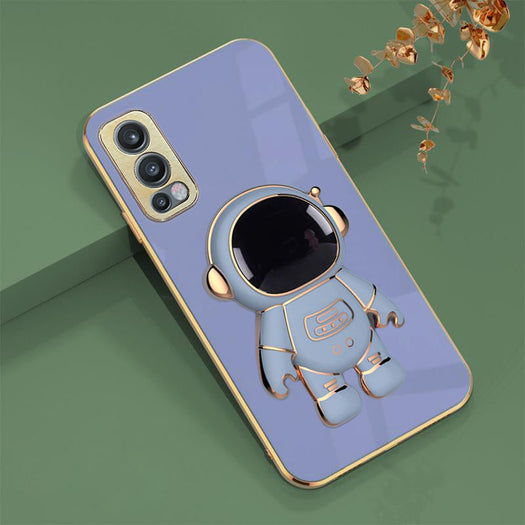 Astronaut Luxurious Gold Edge Back Case For Oneplus Nord 2