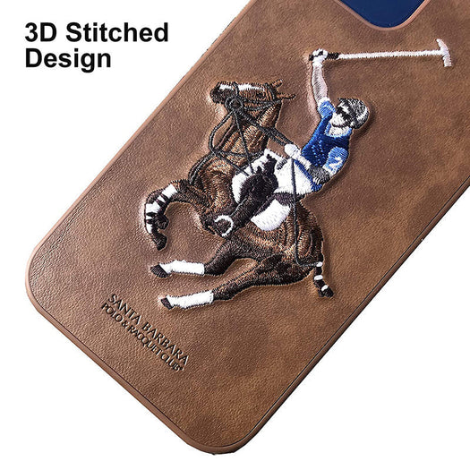 Santa Barbara Jockey Series Genuine Leather Brown Case For iPhone 12 Mini - Premium Cases