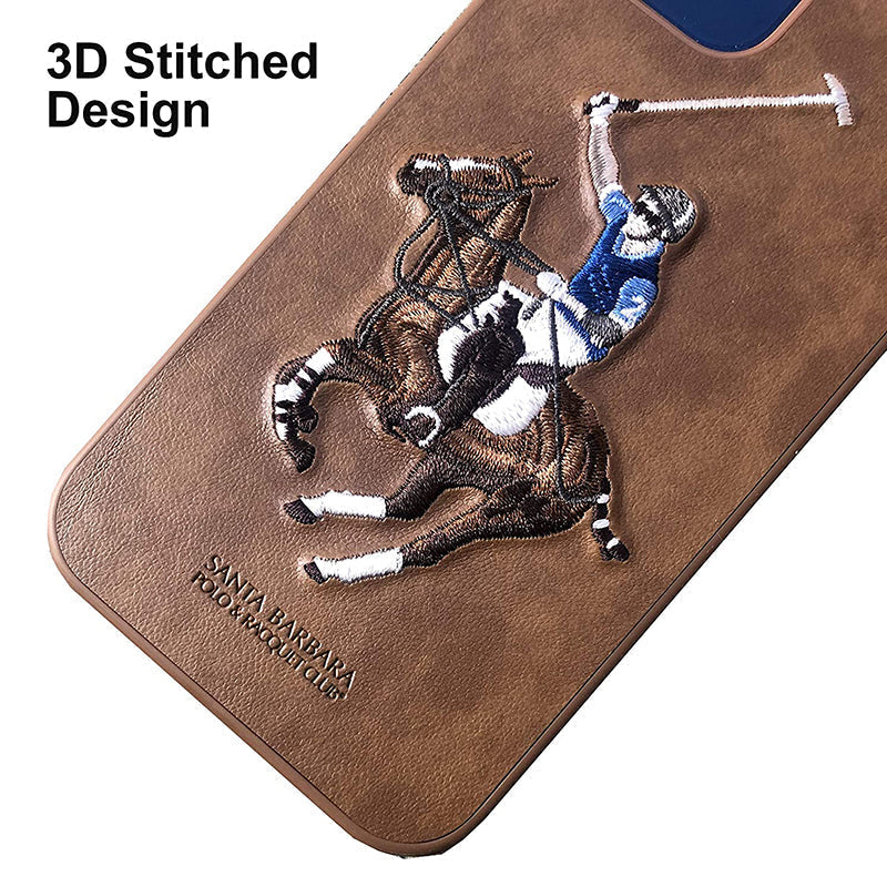 Santa Barbara Jockey Series Genuine Leather Brown Case For iPhone 12 Mini - Premium Cases
