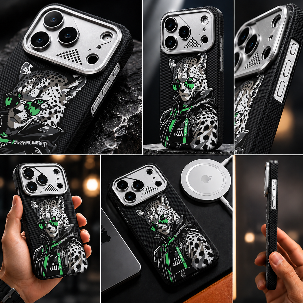 iPhone Ultra Slim Kevlar MagSafe Case with Metal Camera Shield