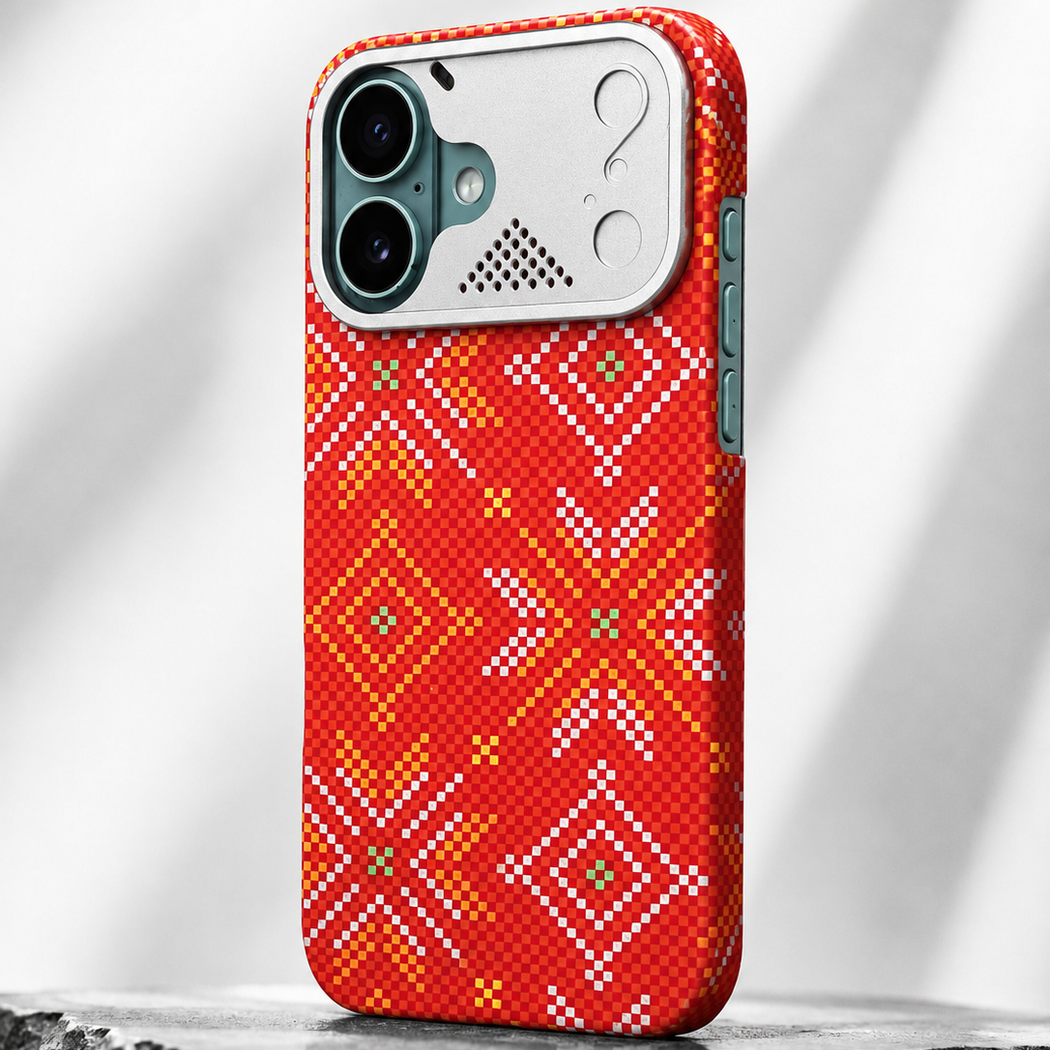 iPhone Ultra Slim Orange MagSafe Case with Metal Camera Shield