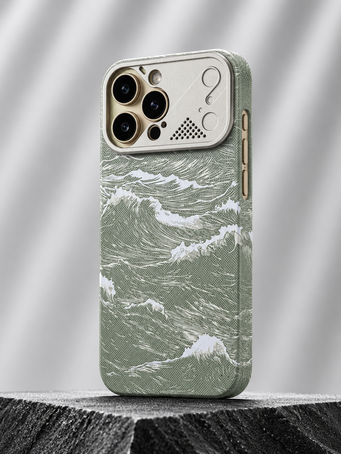 iPhone Ultra Slim Ocean Weave MagSafe Case with Metal Camera Shield
