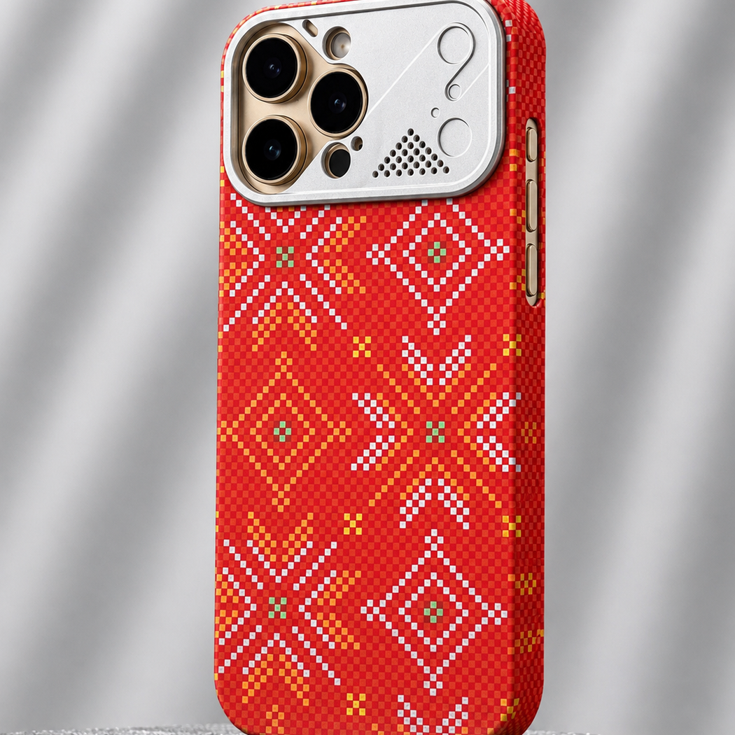 iPhone Ultra Slim Orange MagSafe Case with Metal Camera Shield
