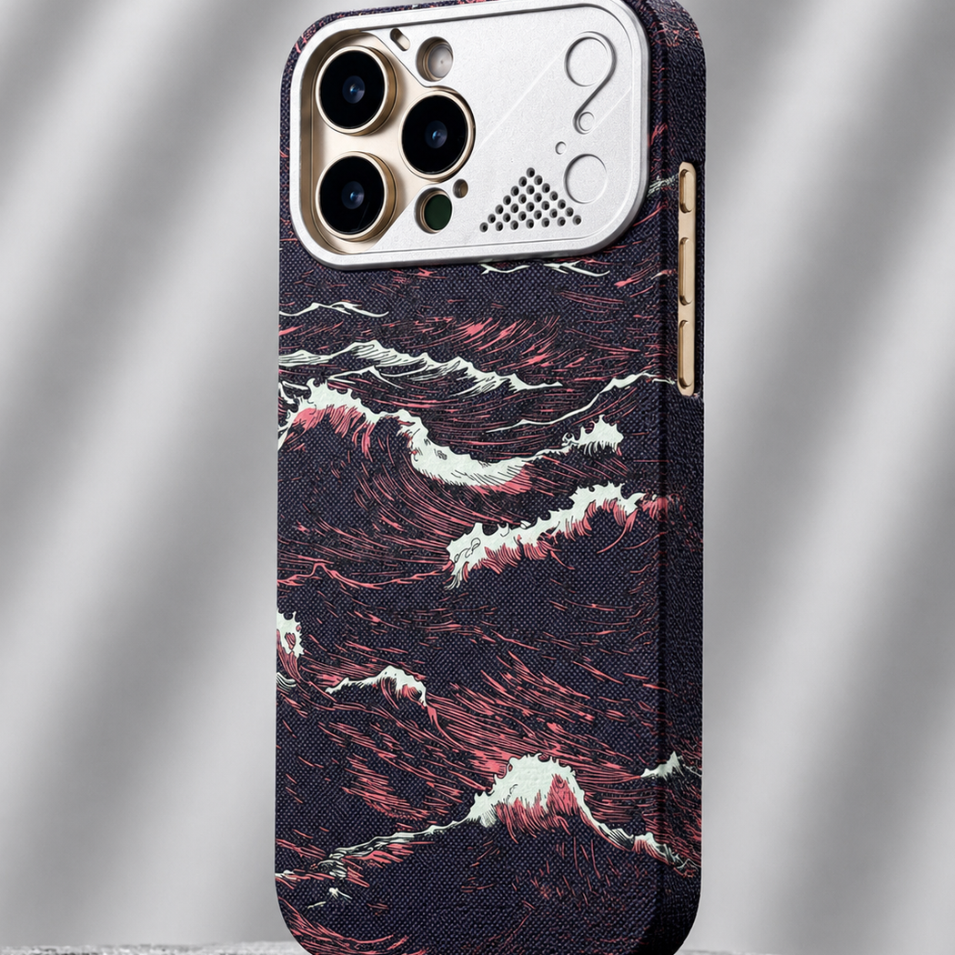 iPhone Ultra Slim Thunder Weave MagSafe Case with Metal Camera Shield