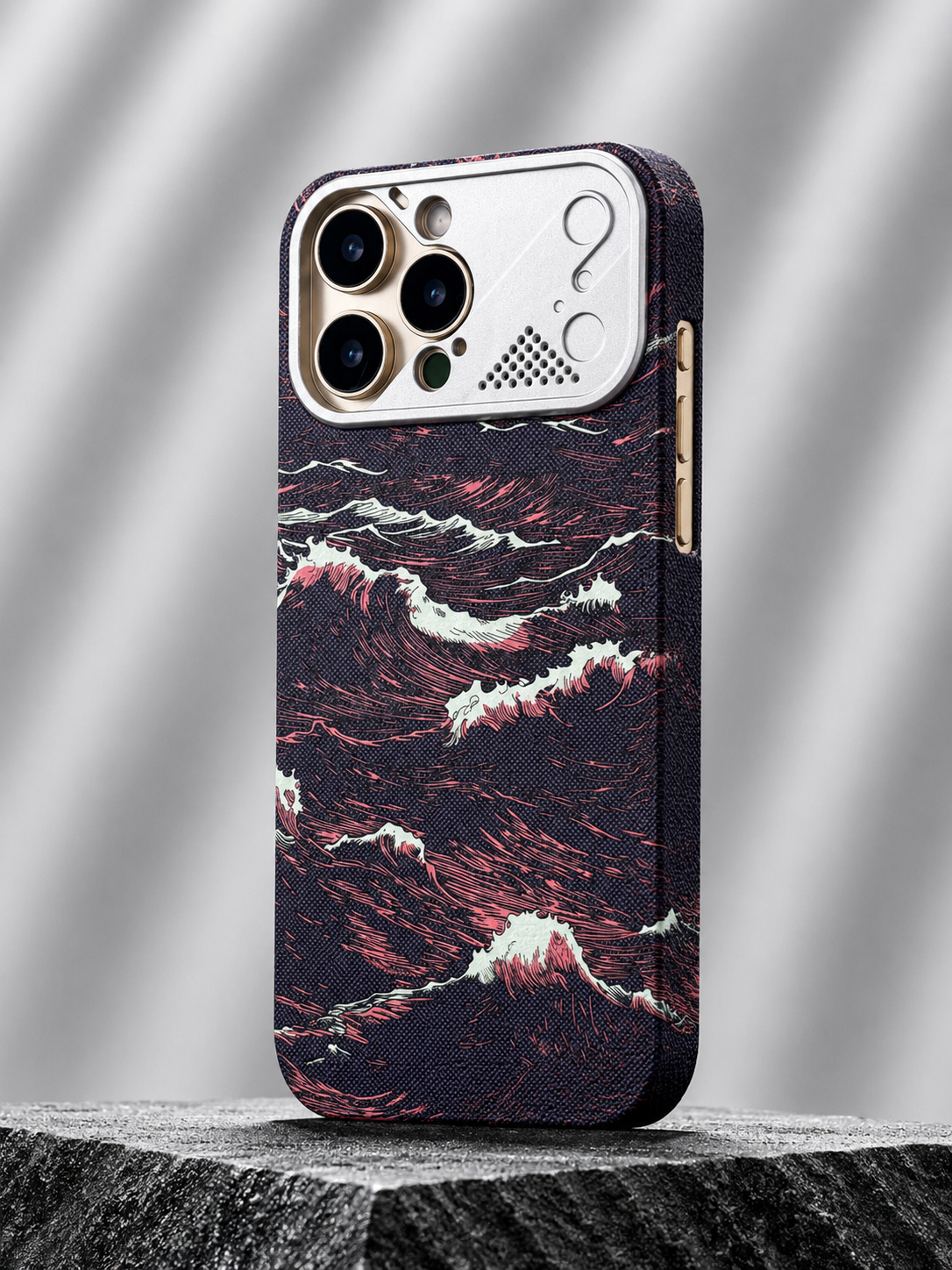 iPhone Ultra Slim Thunder Weave MagSafe Case with Metal Camera Shield