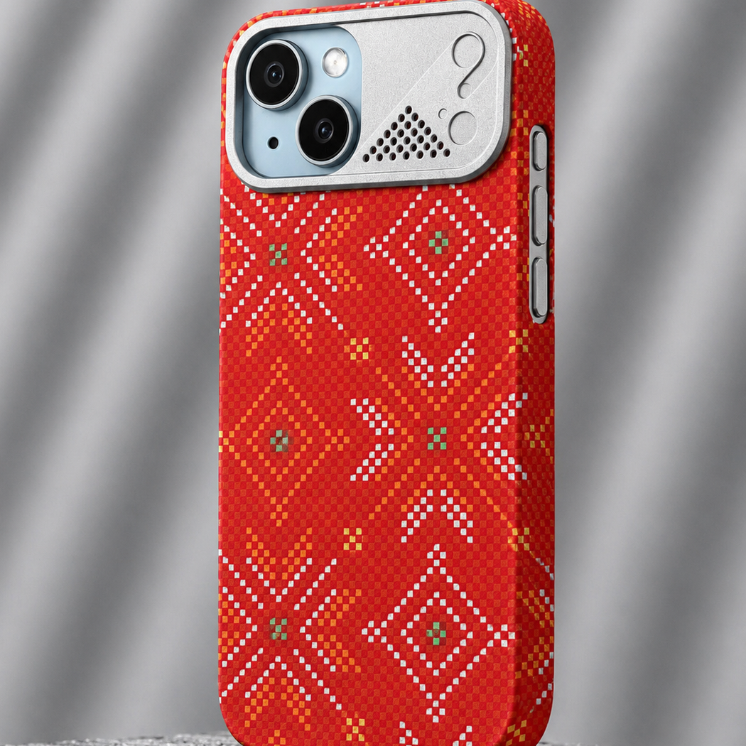 iPhone Ultra Slim Orange MagSafe Case with Metal Camera Shield