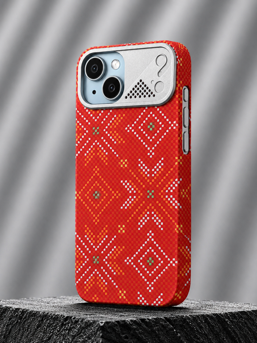 iPhone Ultra Slim Orange MagSafe Case with Metal Camera Shield
