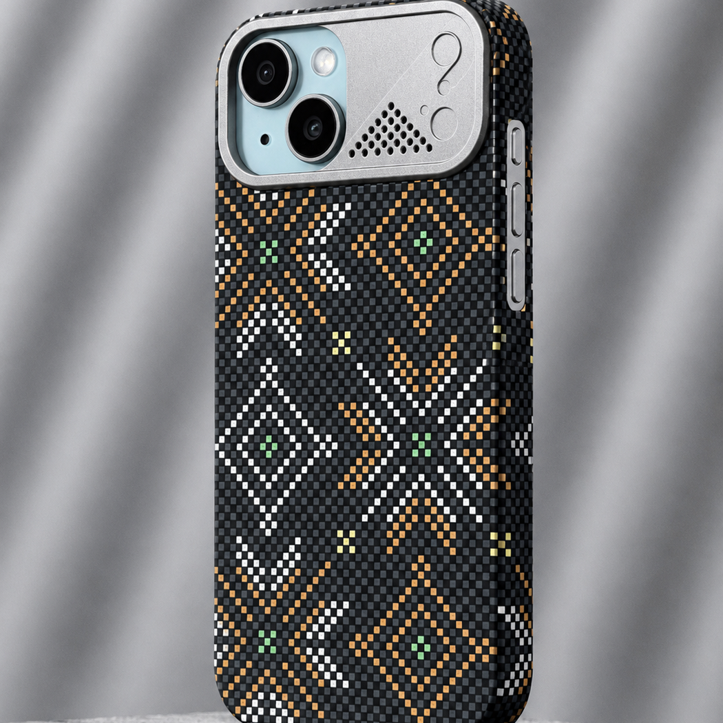 iPhone Ultra Slim Black Kevlar Case with Metal Camera Shield