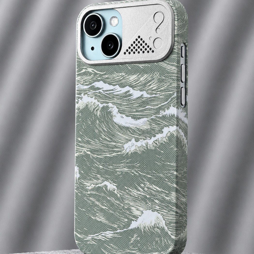 iPhone Ultra Slim Ocean Weave MagSafe Case with Metal Camera Shield