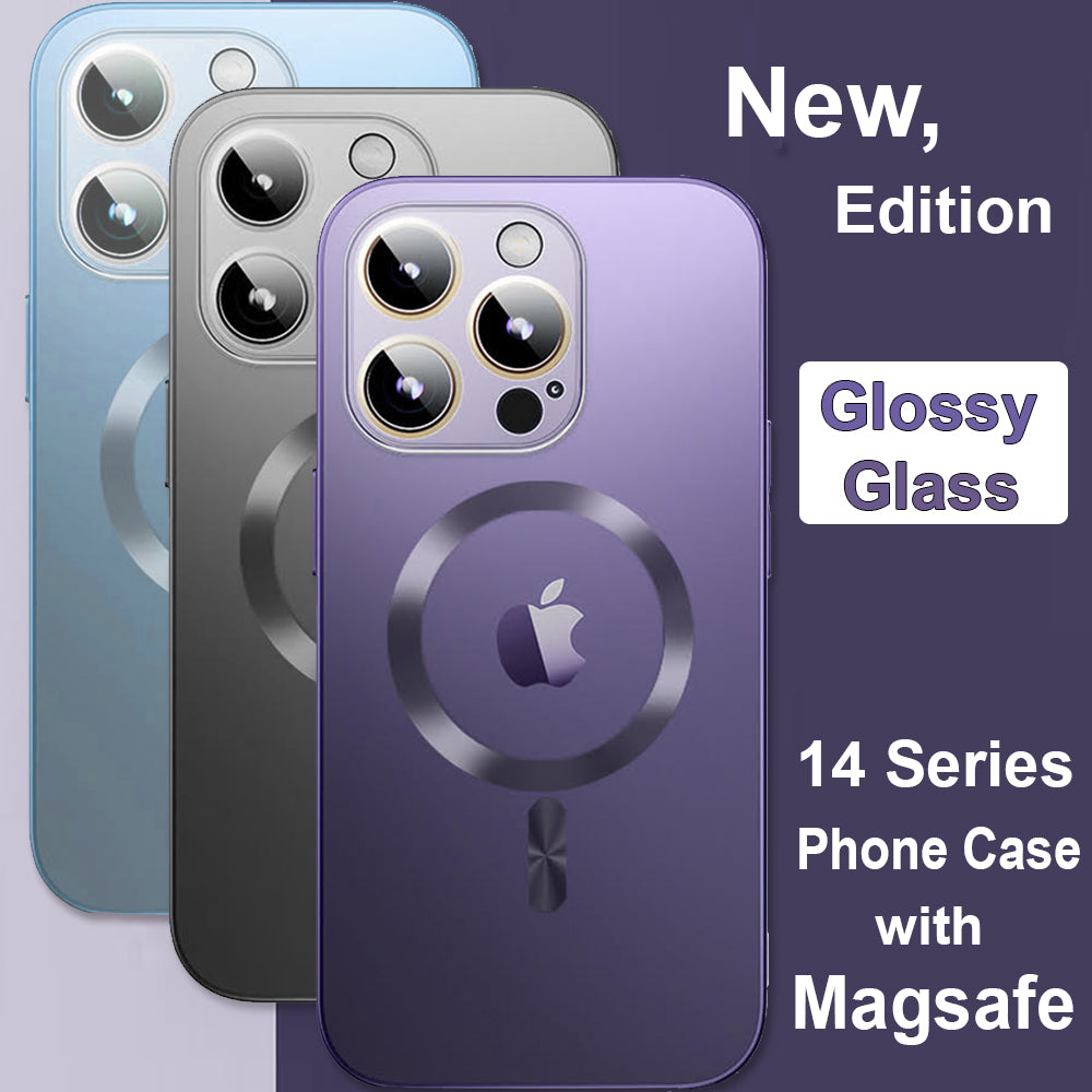 Glossy Ultra Thin Electroplated Camera Lens Protection With Magsafe For iPhone